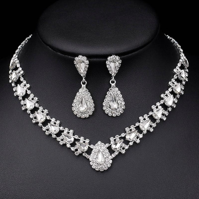 Luxury Necklace Earrings Bracelet Jewelry Sets | Bridelily