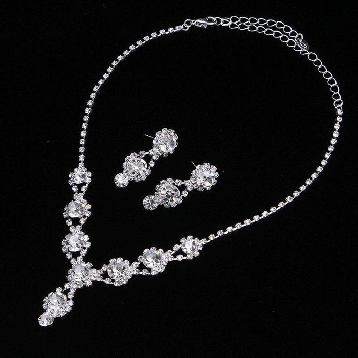 New Fashion Silver Plated Rhinestone Jewelry Sets Bridelily 