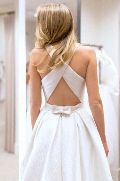 Simple Backless A-line Dress - TheCelebrityDresses
