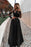 Two Piece Prom Long Sleeves Floor Length Evening Dress with Lace - Prom Dresses