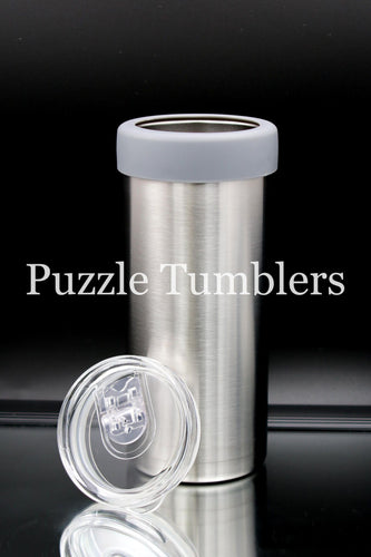 NEW 12OZ (3 PIECE) BEER BOTTLE COOLER + BOTTLE OPENER & KOOZIE SLEEVE –  Puzzle Tumblers