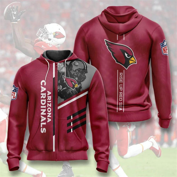 arizona cardinals zip up hoodie