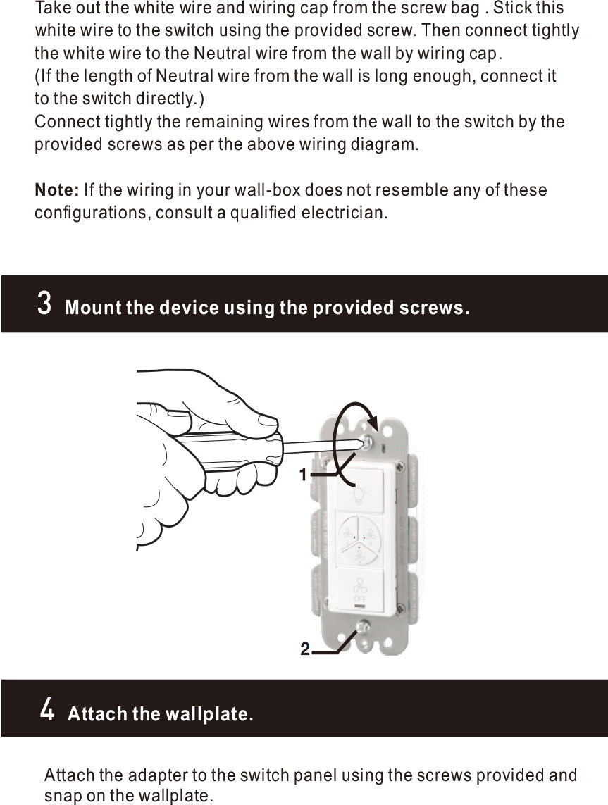 Carro Ceiling Fan Smart Switches Installation Manual - Page 3