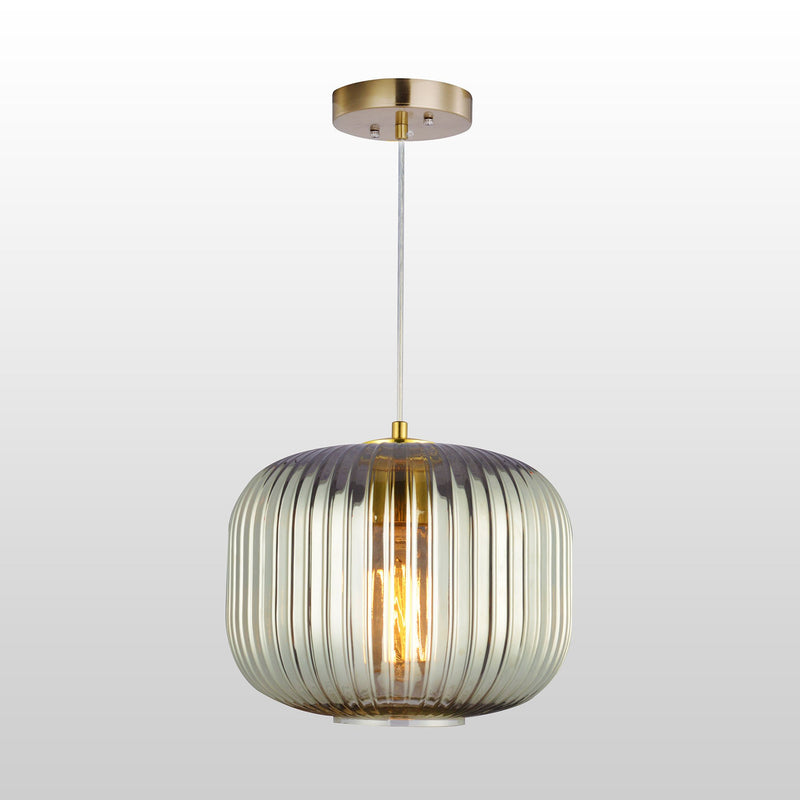 pendant light chrome and glass