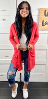 Kendra Light Weight Cardigan in Coral