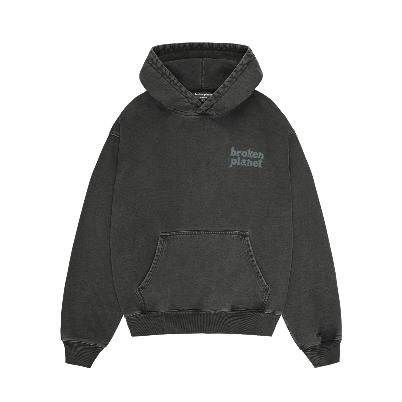 Broken Planet Market Basics Hoodie - Washed Soot Black