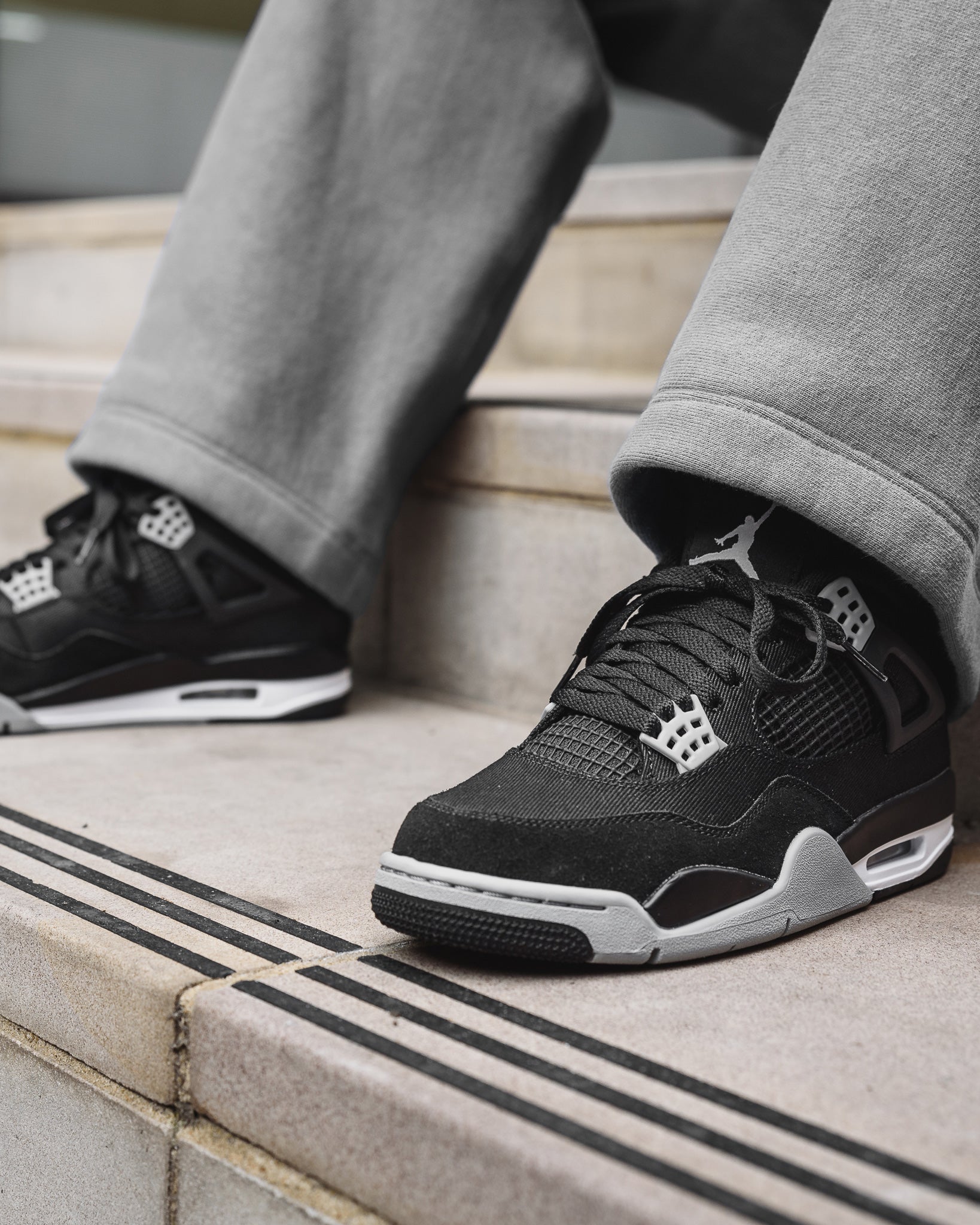 black cloth jordans