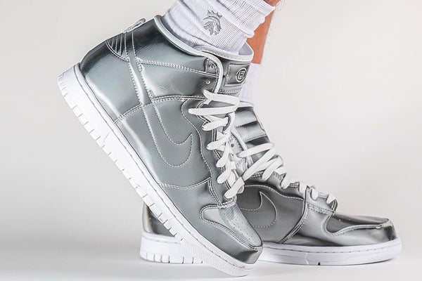 CLOT x Nike Dunk High 'Metallic Silver' 