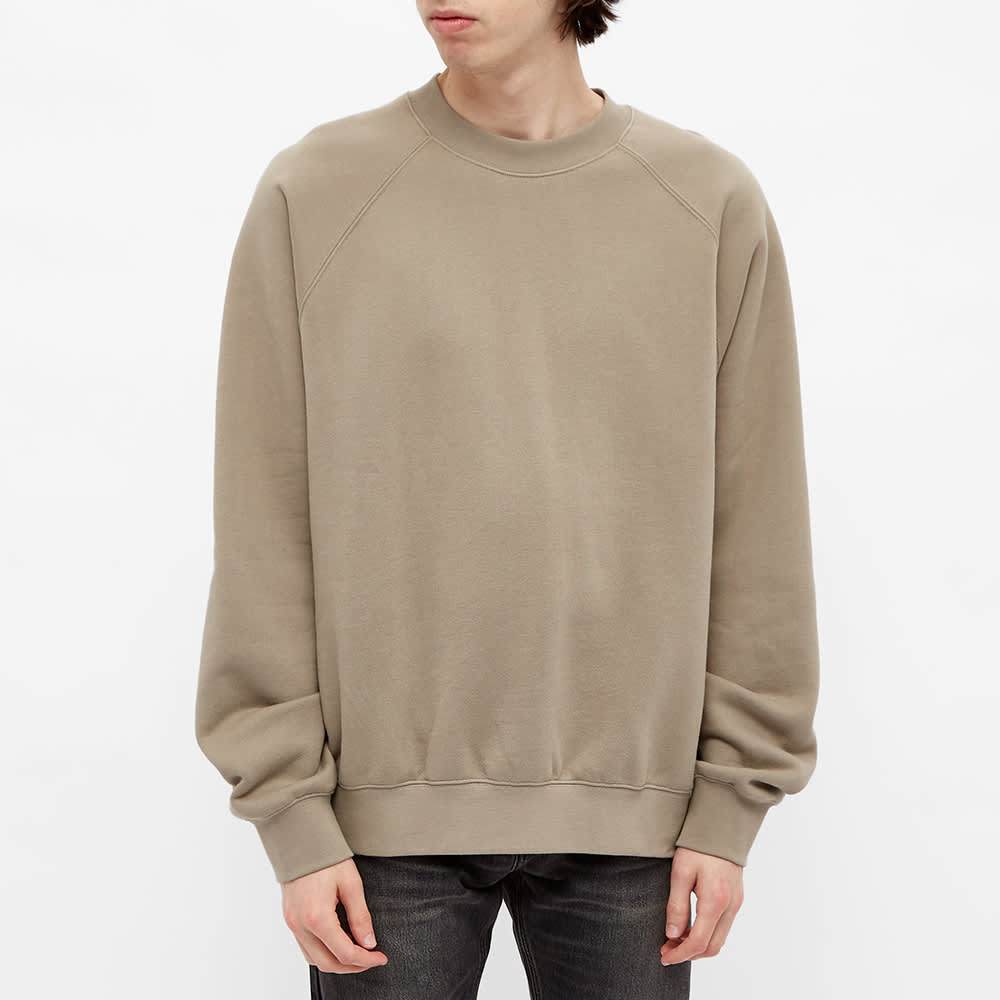 FEAR OF GOD ESSENTIALS Pull-Over Crewneck (SS21) Moss/Goat