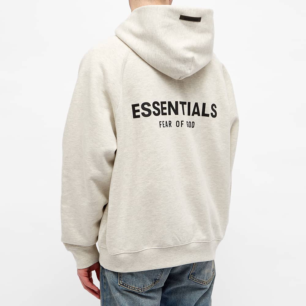 Fear of God Essentials 3D Silicon Applique Pullover Hoodie Heather Oatmeal  - FW20 - US