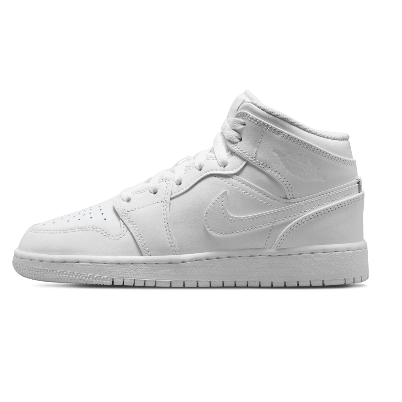 Air Jordan 1 Mid GS 'Triple White' 2023