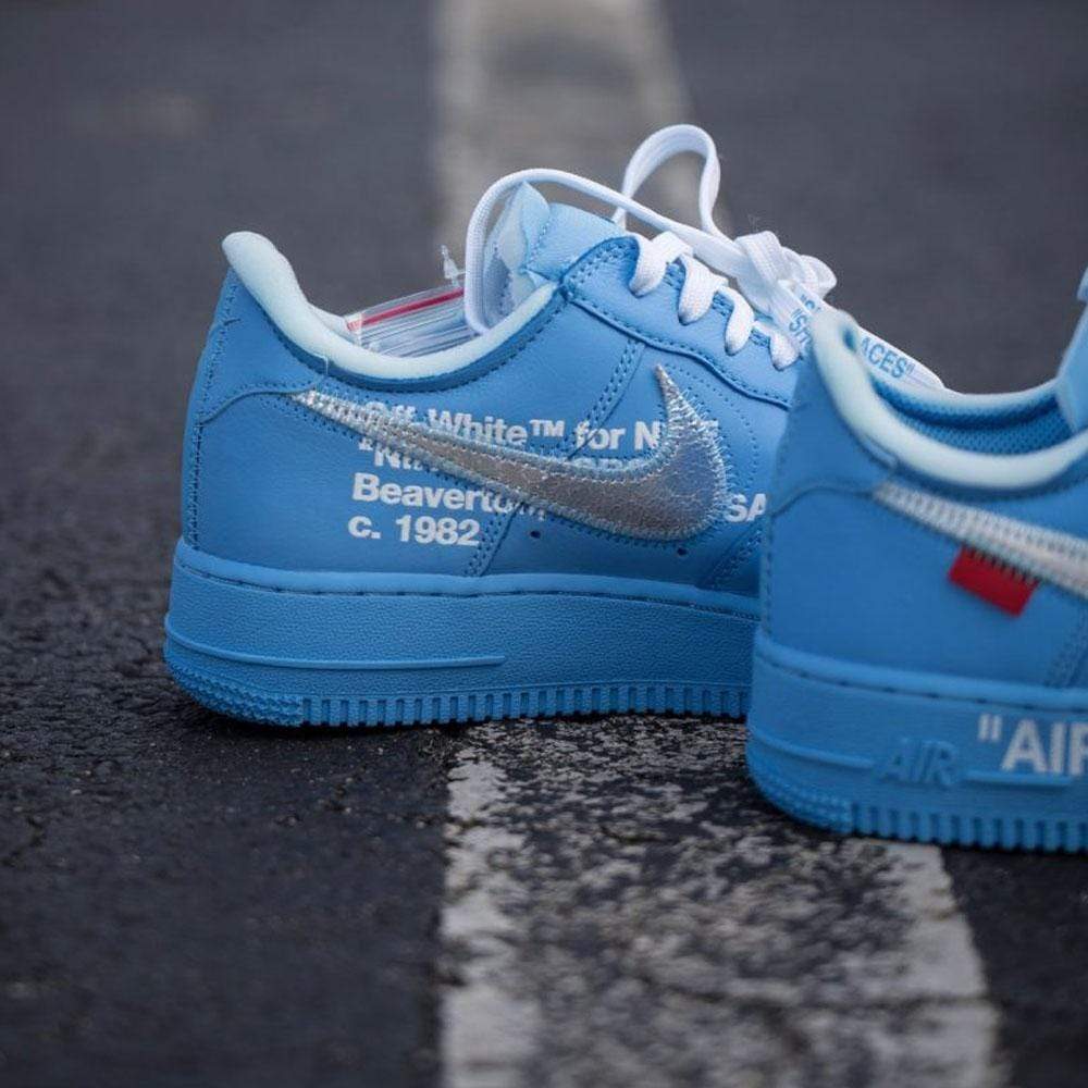 off white nike air force one blue