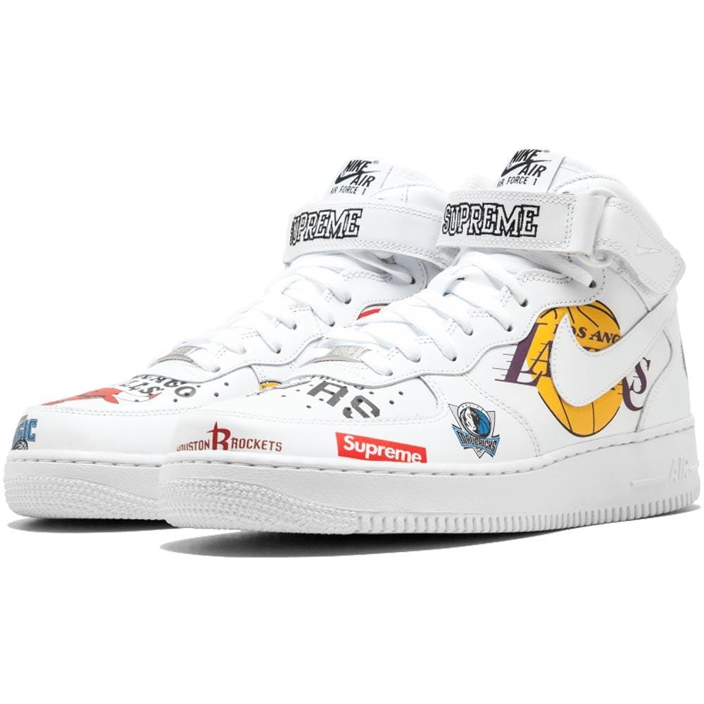 supreme nba air force 1 white