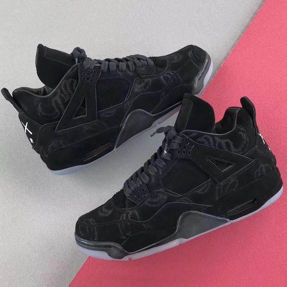 kaws x jordan 4 black