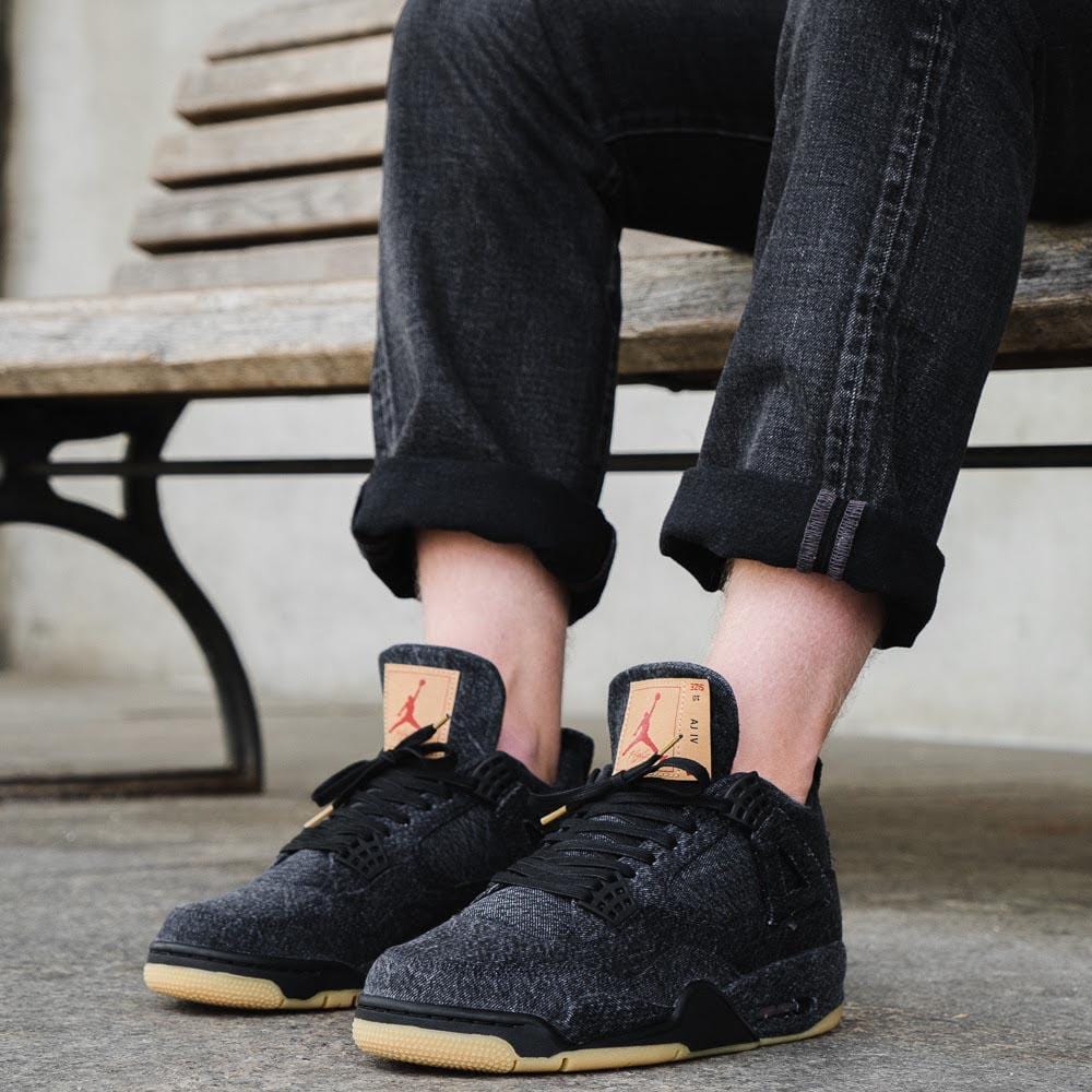 Levis x Nike Air Jordan 4 Black — Kick Game