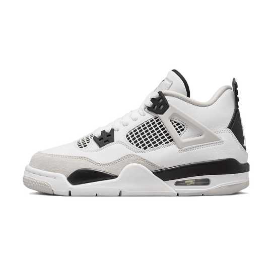 grey and white jordan retro 4