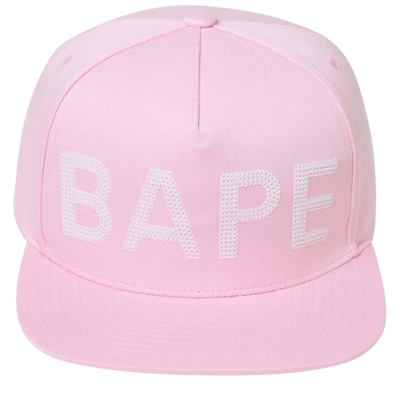 Bape Sequin Snap Back Cap Pink