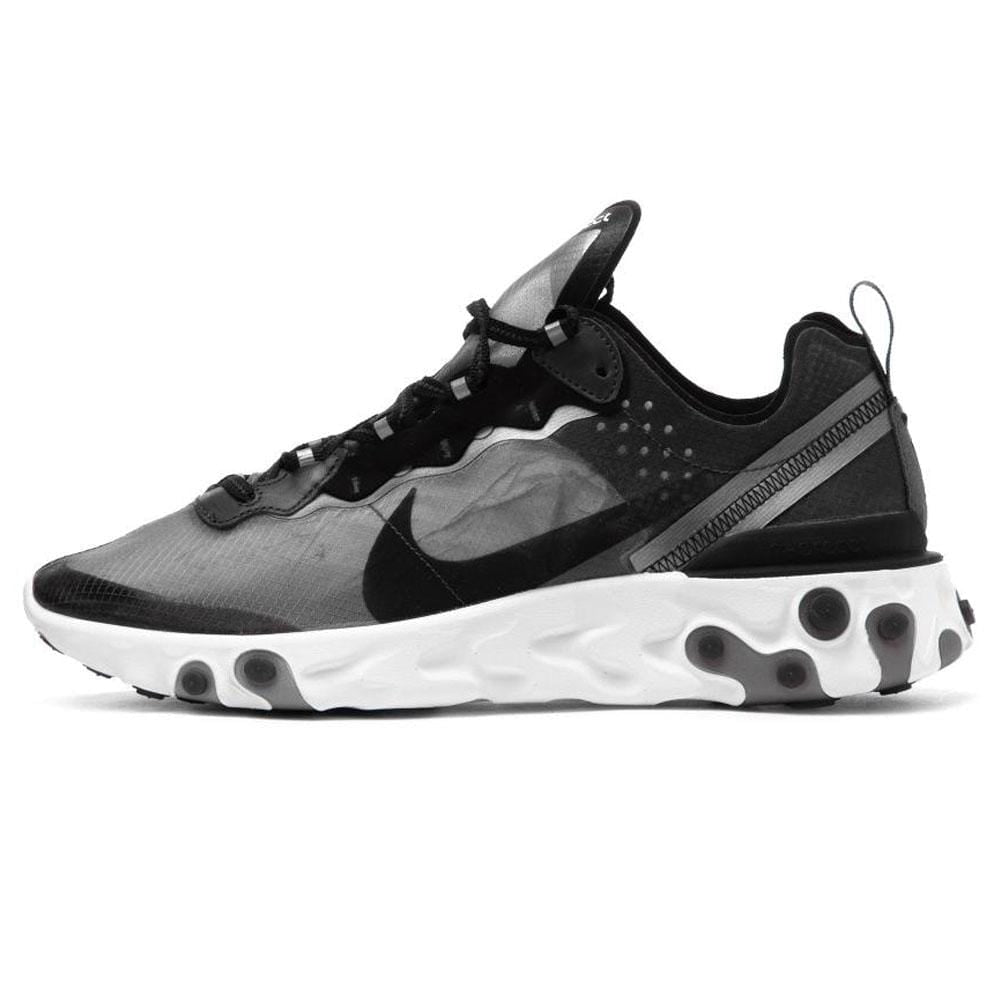 nike react black and silver