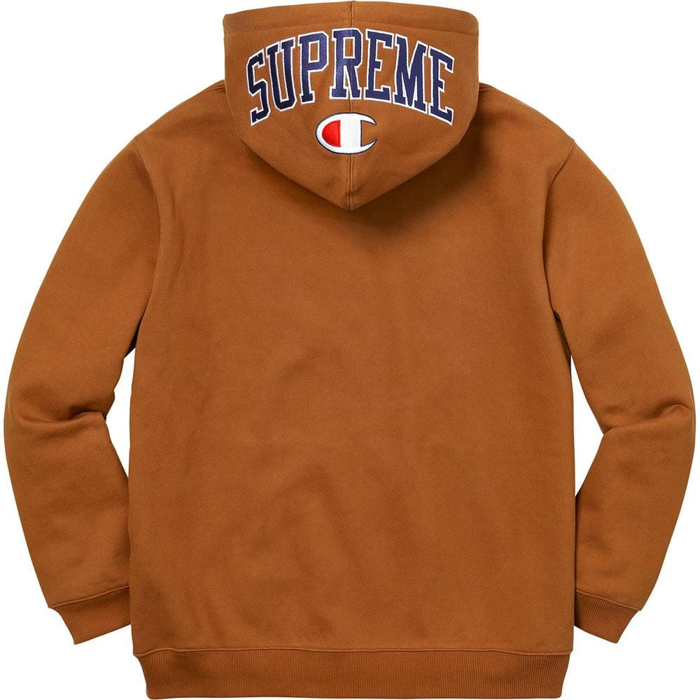 supreme champion arc logo zip up sweat