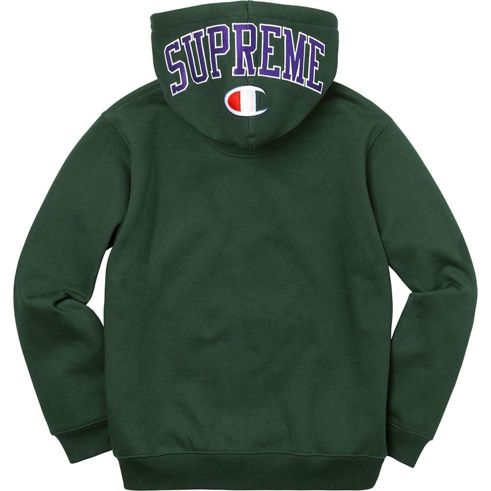 supreme champion hoodie green