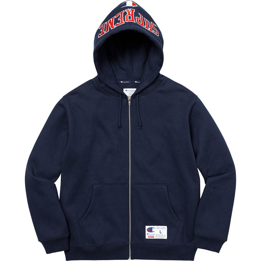 supreme champion zip up hoodie