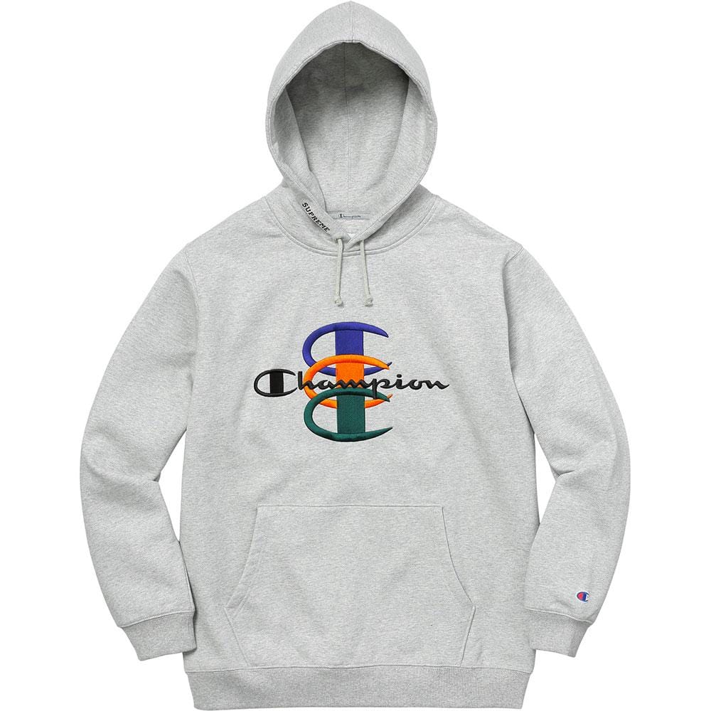 grey orange supreme hoodie