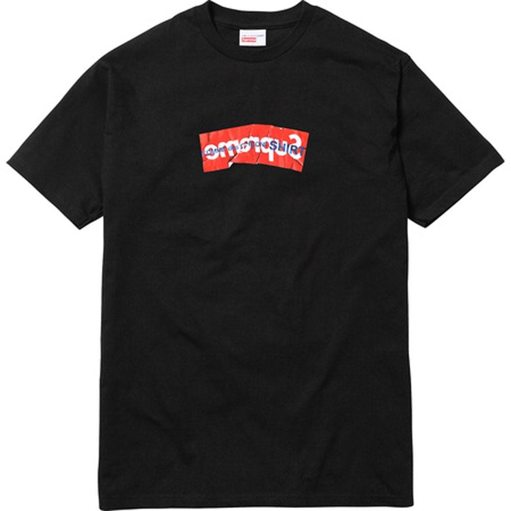 Supreme Comme Des Garcons SHIRT Box Logo Tee - Black – Kick Game