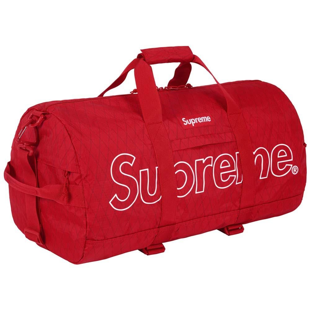 supreme red duffle bag