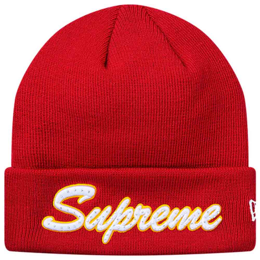 Supreme New Era Script Beanie (FW18) Red – Kick Game