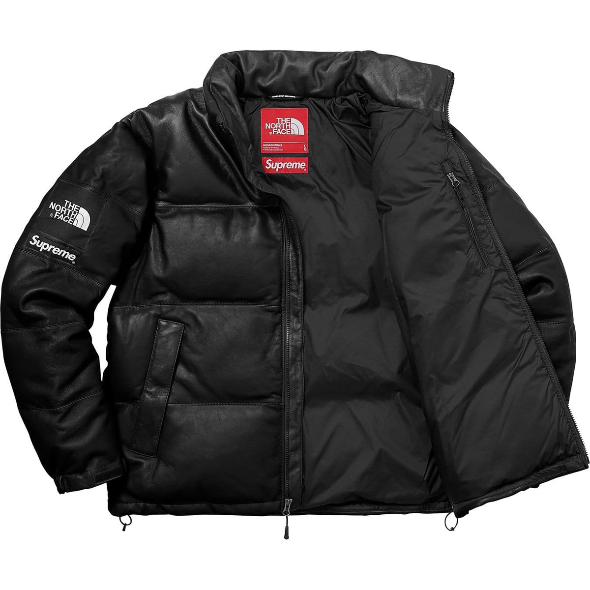Supreme-The North Face Leather Nuptse Jacket - Black – Kick Game