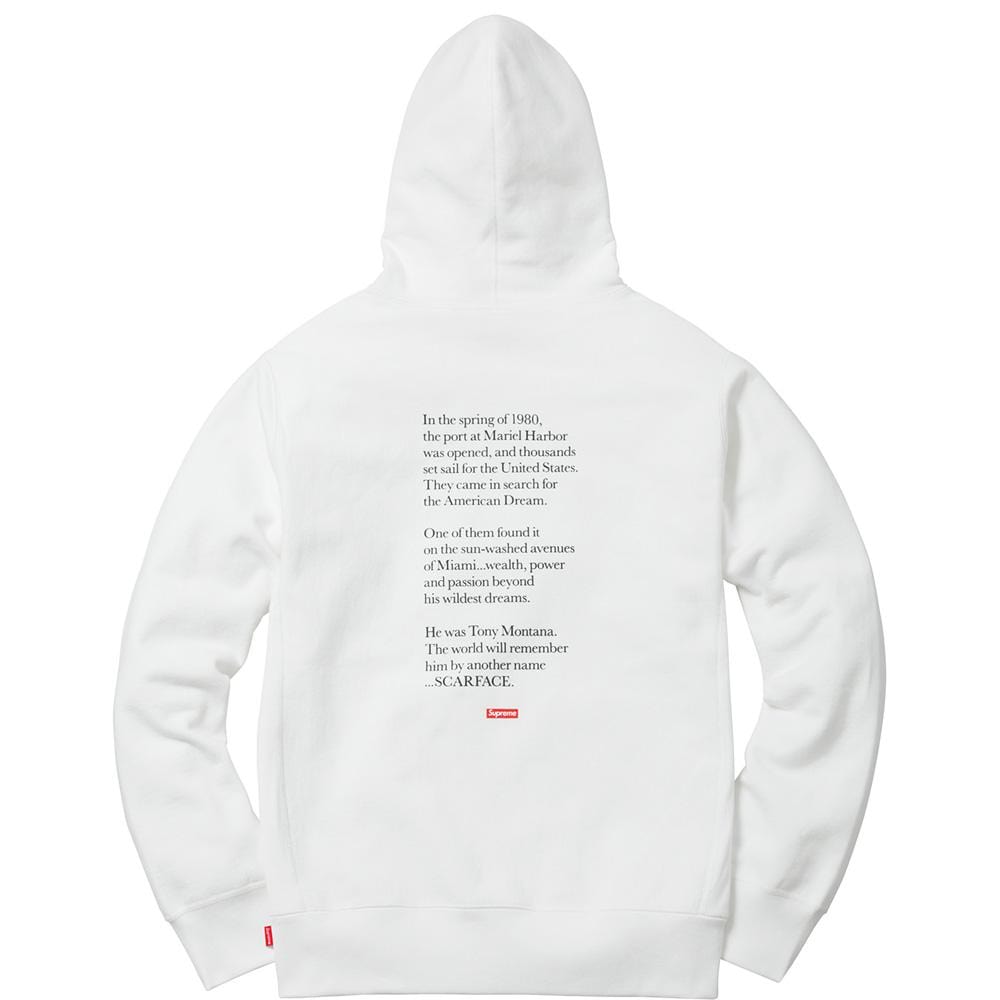 supreme scarface friend hooded sweatshirt