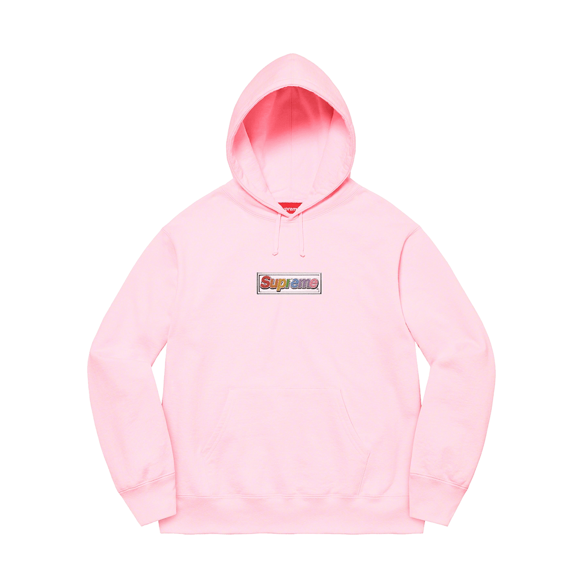 Supreme - Bling Box Logo Hoodie - Unisex - Cotton - L - Grey