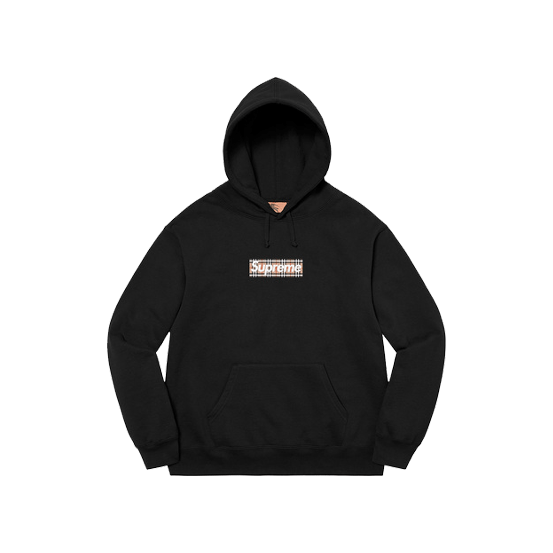 Supreme x Burberry Box Logo Hooded Sweatshirt 'Black' — Kick Game
