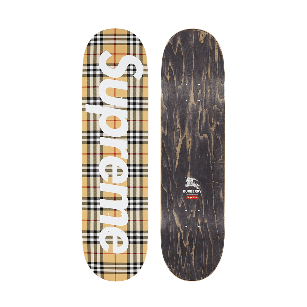 Supreme x Burberry Skateboard Deck Pink — Kick Game