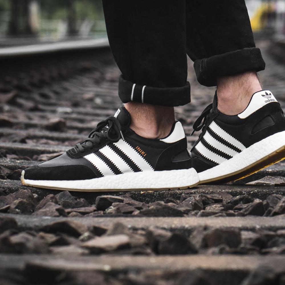 adidas iniki runner black white gum