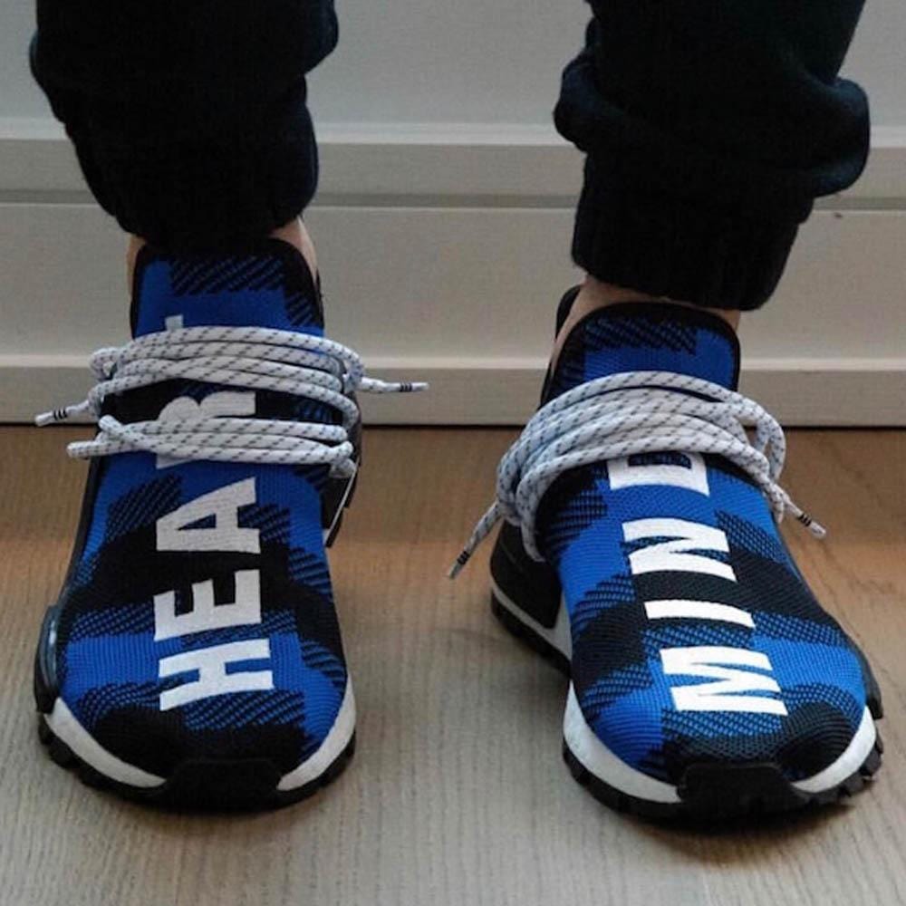 adidas nmd hu pharrell x bbc blue plaid