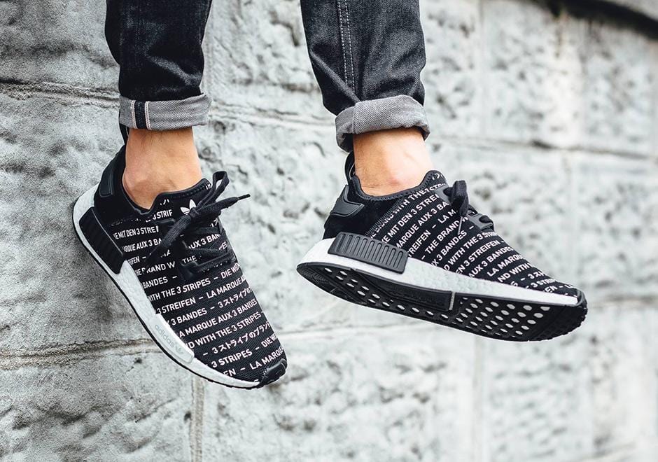 nmd 3 stripes black