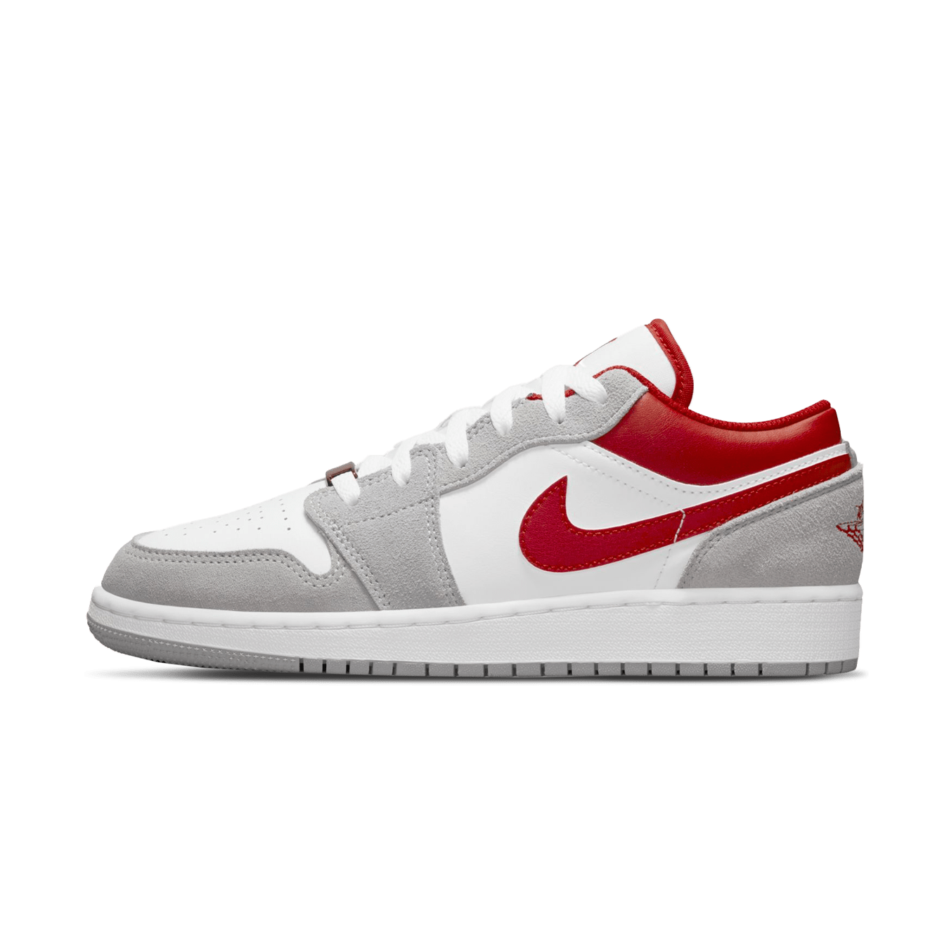 grey with red jordan 1