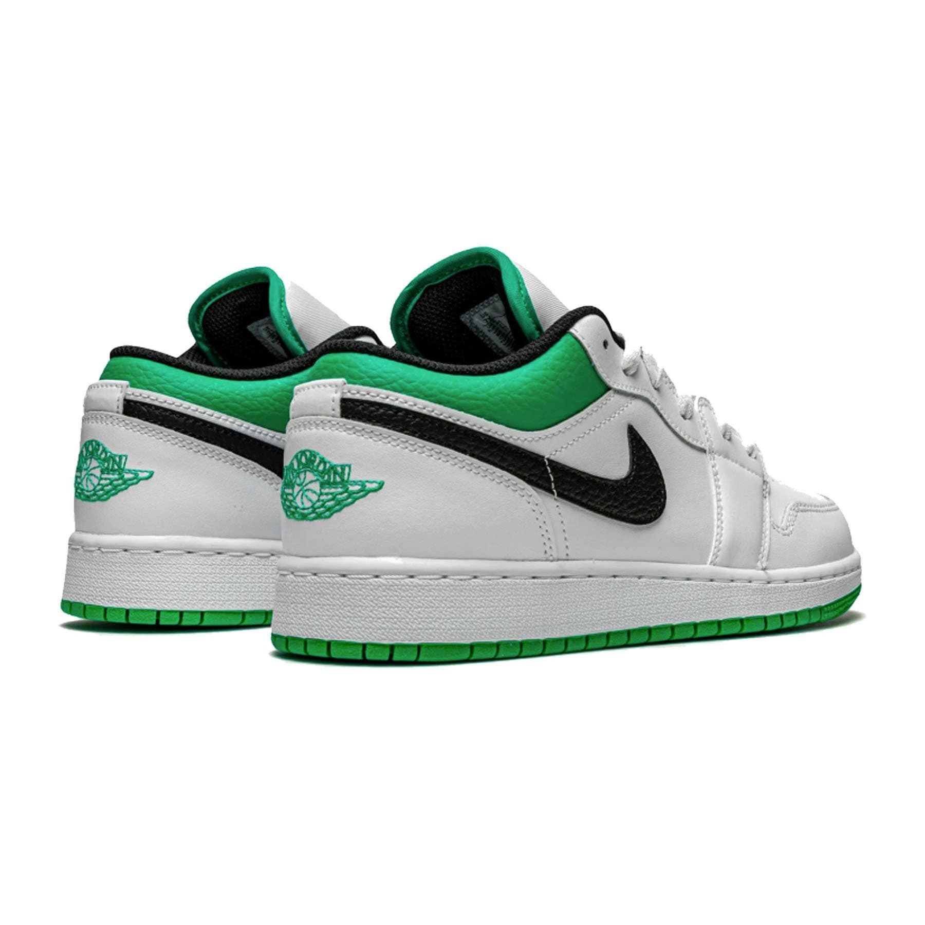 green and white air jordan 1 low