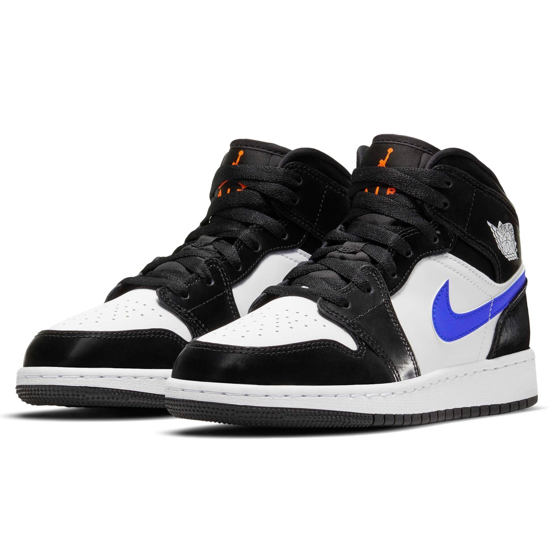 black blue and white jordans 1