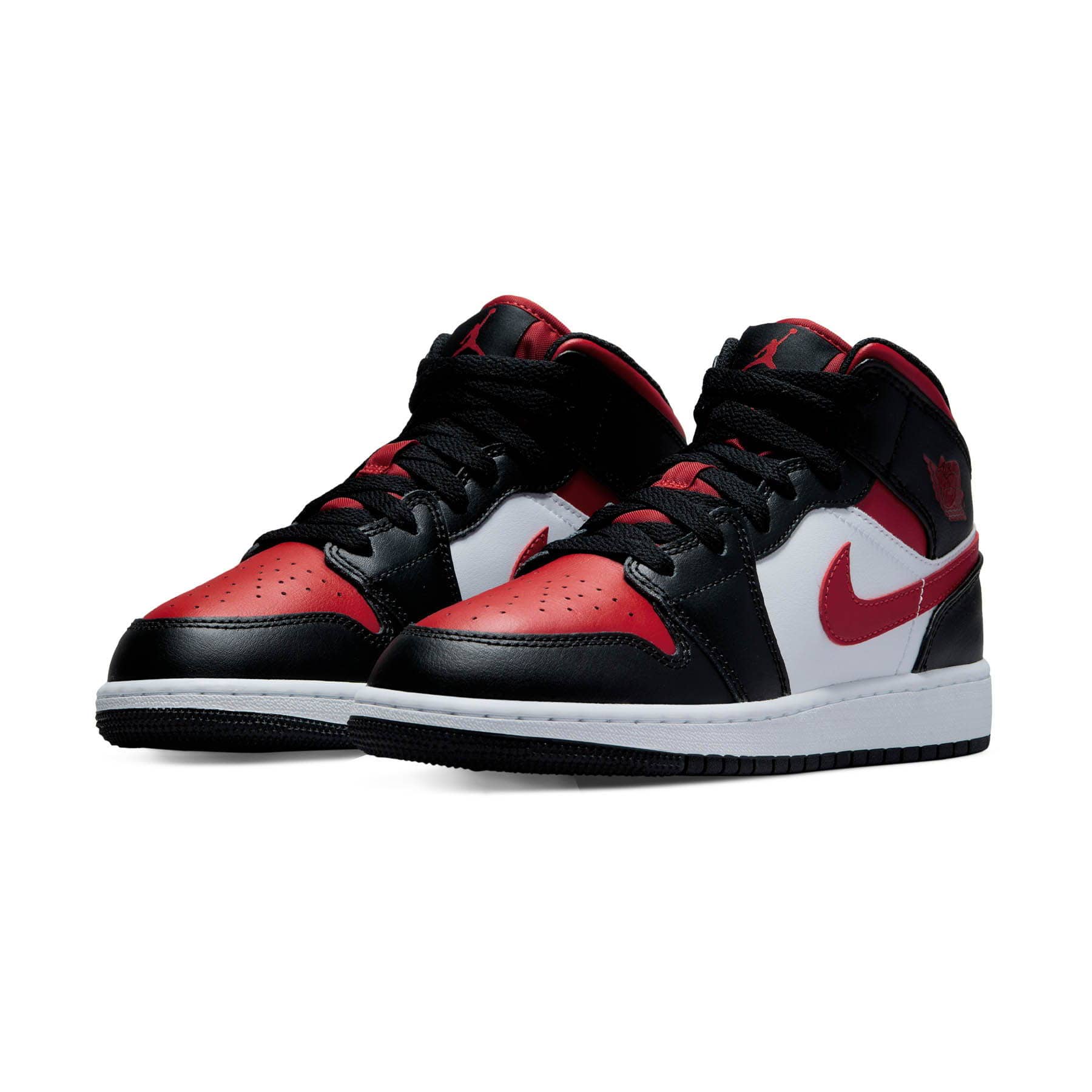 Air Jordan 1 Mid GS  'Black Fire Red'