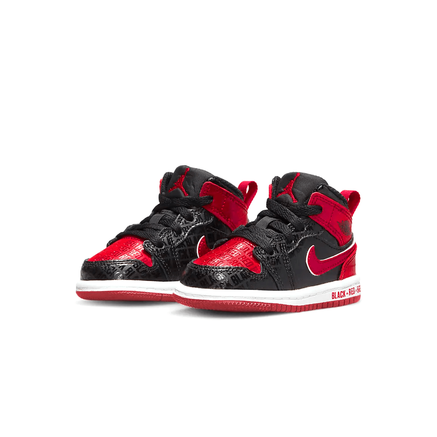 Air Jordan 1 Mid SS TD 'Black + Red = Bred'