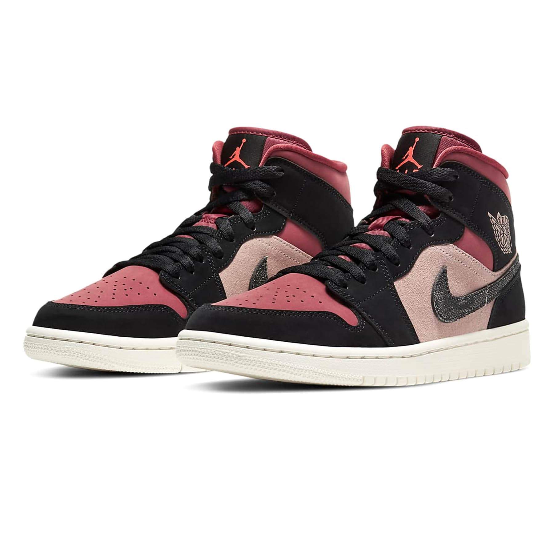 Air Jordan 1 Wmns Mid 'Burgundy Dusty Pink'