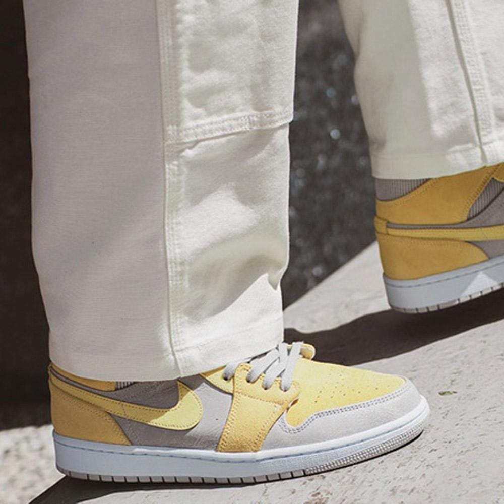 jordan 1 mid grey yellow