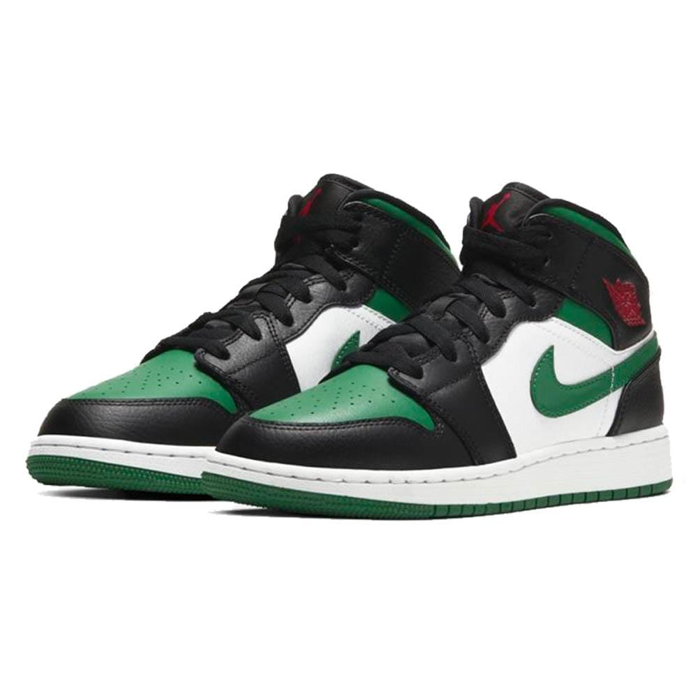 black and green jordan 1s