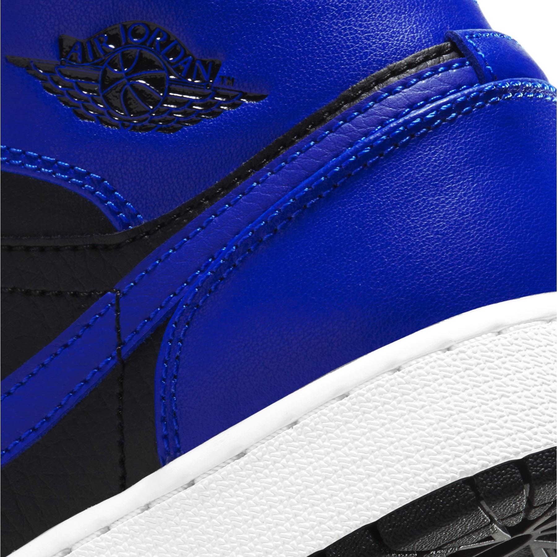 air jordan 1 mid gs black hyper royal