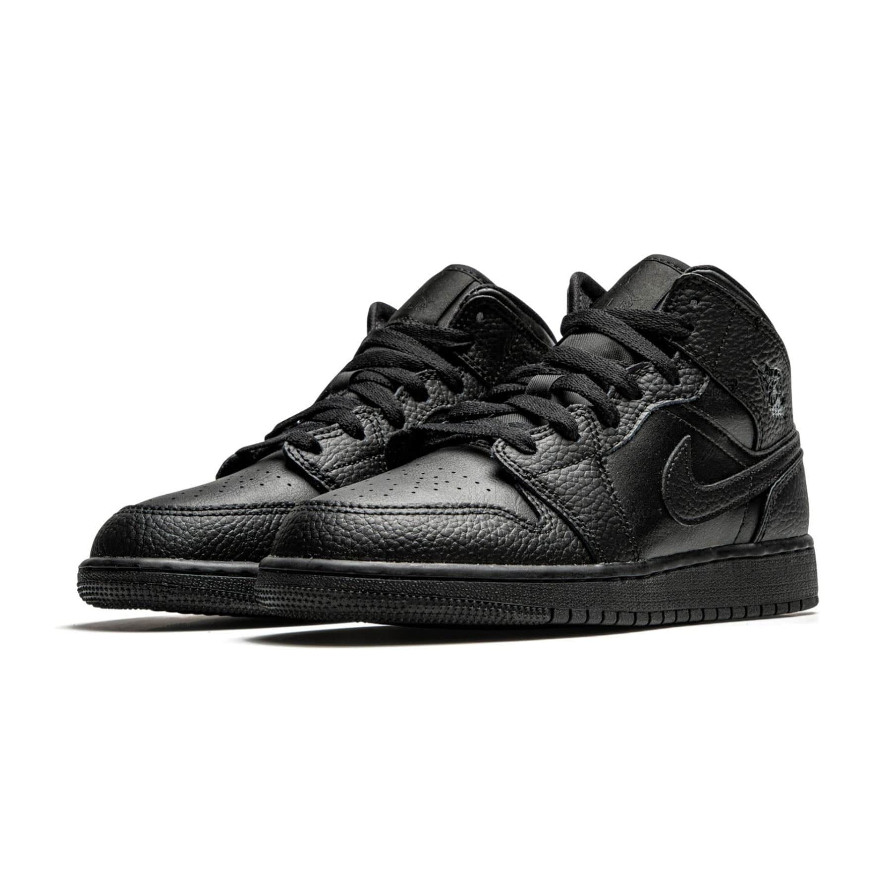 Air Jordan 1 Mid GS 'Triple Black' 2020