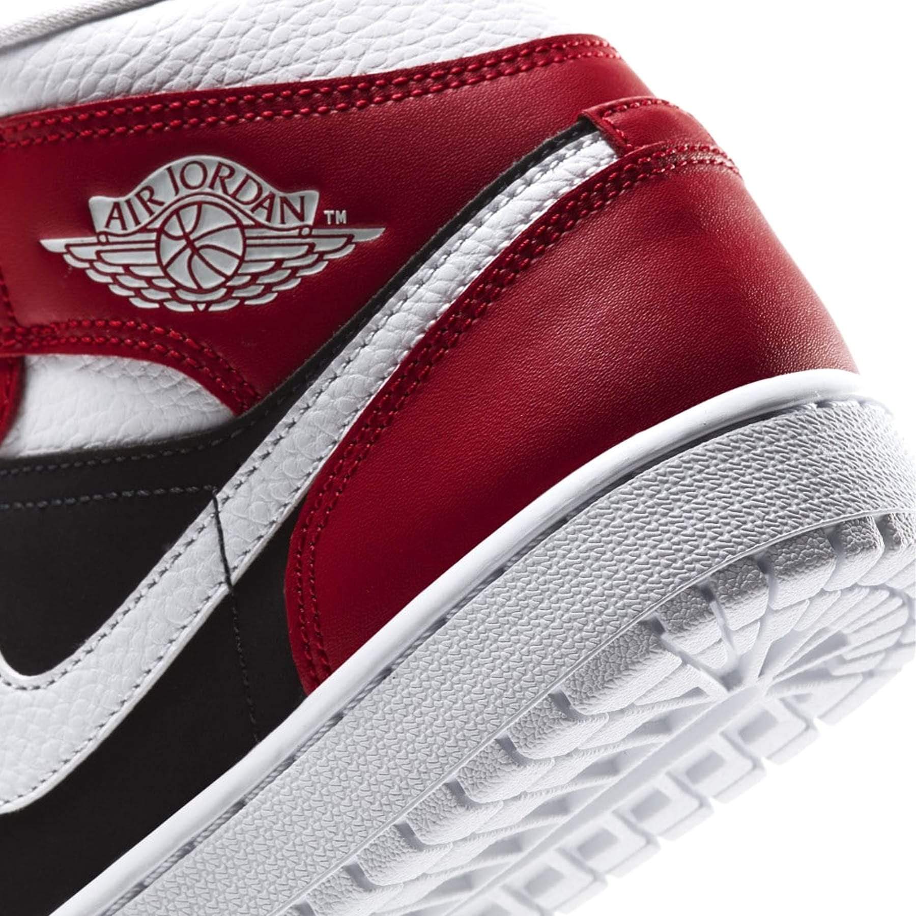 jordan 1 mid gym red black white