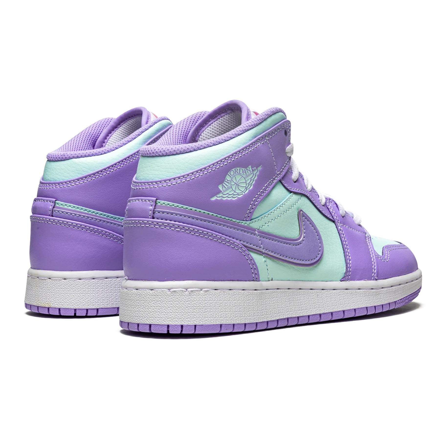 aqua and purple jordans