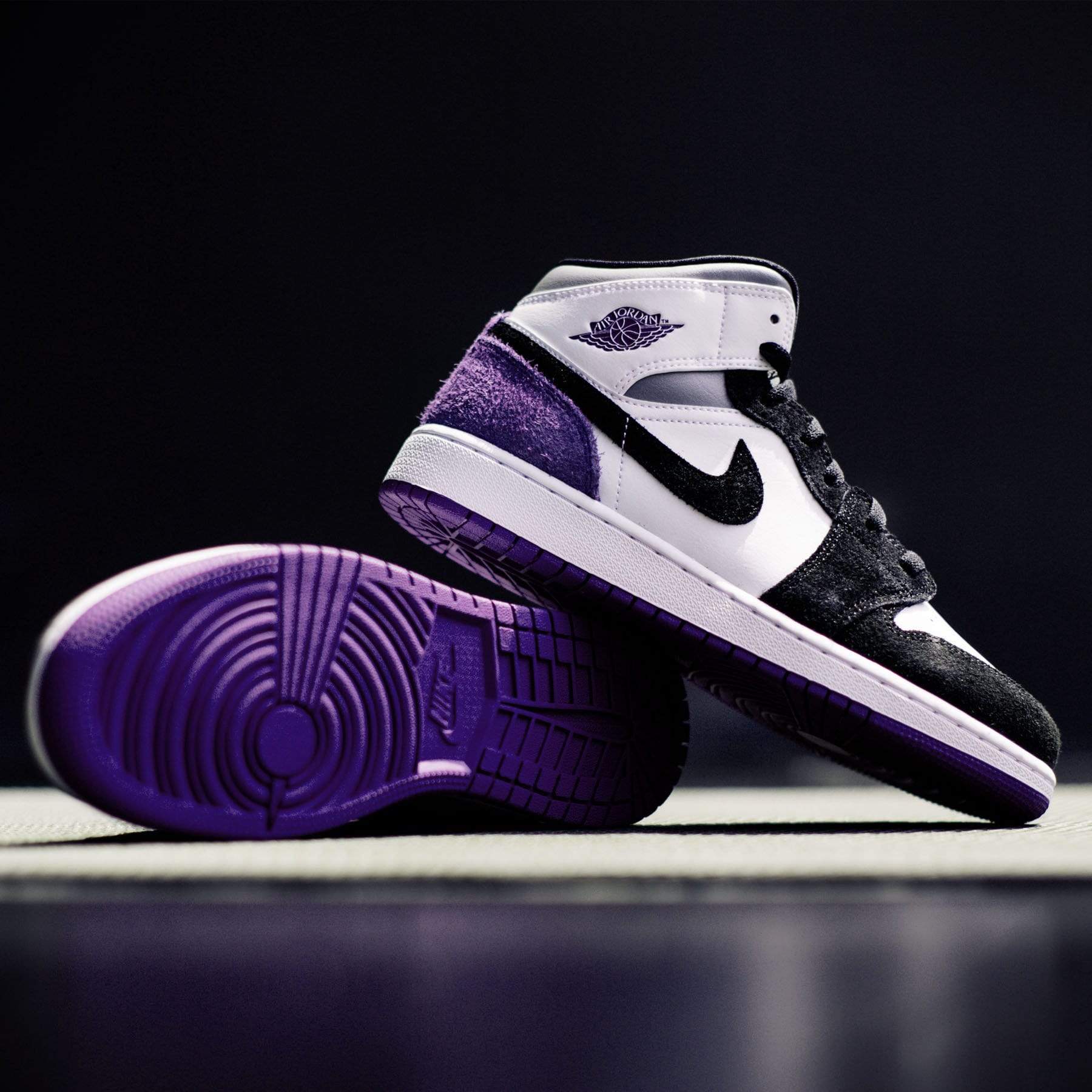 air jordan mid varsity purple